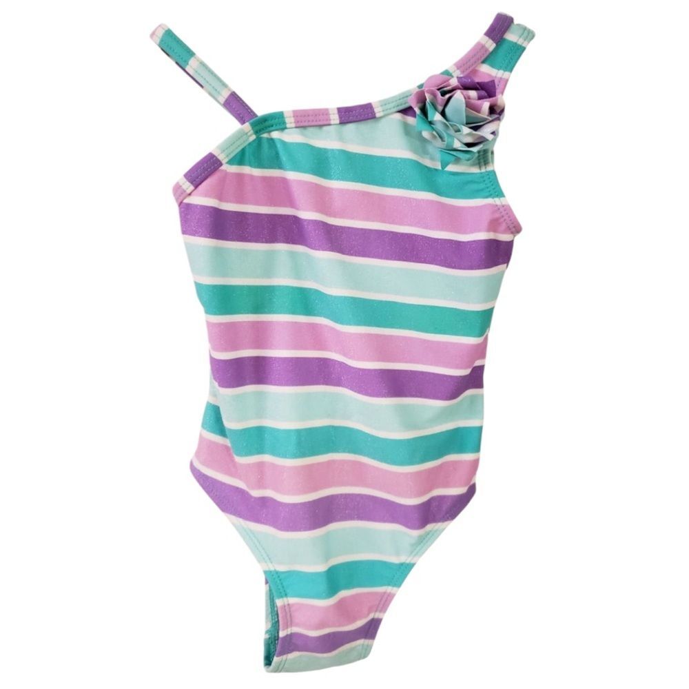 🔥 5 for $30 🔥 Circo Girls’ Striped One-Shoulder Swimsuit | Size 3T